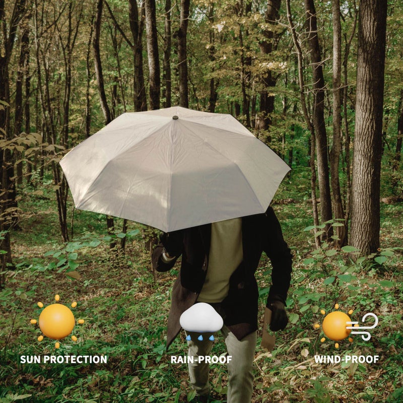 SIEPASA Two Packs Auto Open & Close Small Travel Umbrella Compact for Backpack-Umbrellas for Rain, Windproof Lightweight Strong Mini Portable Umbrellas for Men and Women.& Black, 2 Pack - Image 4